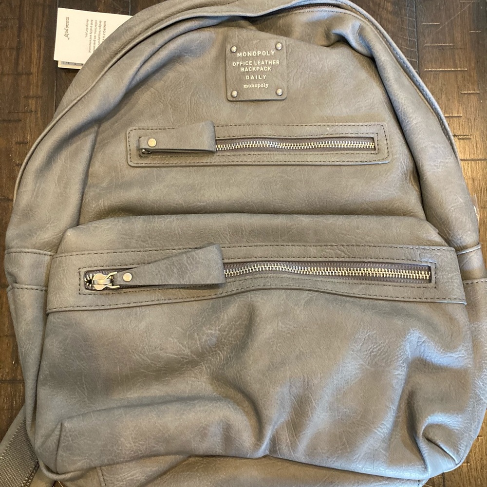 Leather backpack